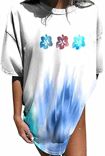 Genç Kız Erkek Yaz Sonbahar Salonu Tee Kısa Kollu Grafik Gevşek Fit Vintage Batik Üst Gömlek Kadın Erkek 83
