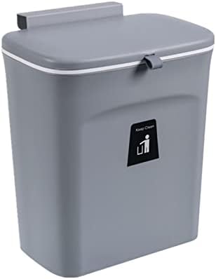 TOPROAD Mutfak Asılı Çöp Tenekesi, 2.4 Galon Duvara Monte Sayaç Atık Kompost Kutusu, Dolap/Banyo/Yatak Odası/Ofis/Kamp/Lavabo