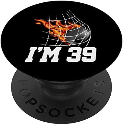 Ben 39 Buz Hokeyi Gol Net Spor Yetişkin 39. Doğum Günü PopSockets Değiştirilebilir PopGrip