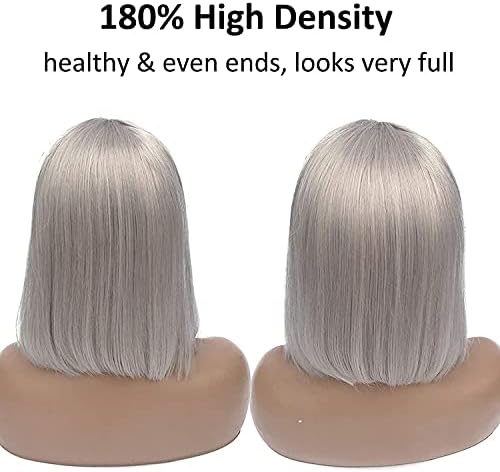 XZGDEN Renkli Sarışın Tam Makine Yapımı Bob Peruk insan saçı Tutkalsız 180 % Yoğunluk Düz Olmayan Dantel Ön kısa