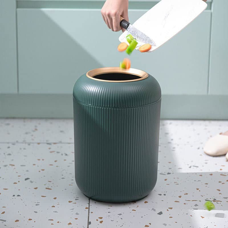 LYSLDH çöp tenekesi Yatak Odası Basın Tipi Çöp Depolama Kovası Banyo Kağıt Sepeti (Renk: D, Boyut: 315mm * 225mm)