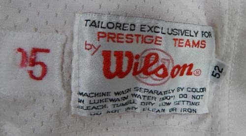 1995 San Francisco 49ers Steve Wallace 74 Oyun Verilmiş Beyaz Forma 52 DP32944 - İmzasız NFL Oyunu Kullanılmış Formalar