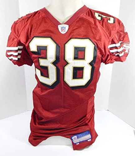 2005 San Francisco 49ers Ben Emanuel 38 Oyunu Yayınlandı Kırmızı Forma 44 12-İmzasız NFL Oyunu Kullanılmış Formalar