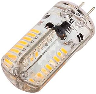 X-DREE AC / DC12V SMD LED ışık Ampul Silikon Lamba 64-LED G4 2 P 3014 Sıcak Beyaz (AC / DC12V SMD LED Bombilla Lámpara