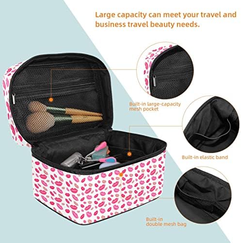 Asılı Seyahat makyaj çantası, Taşınabilir Makyaj Organizatör, Kozmetik Tutucu Fırça Seti, Sevgililer Günü Sanat Dudaklar