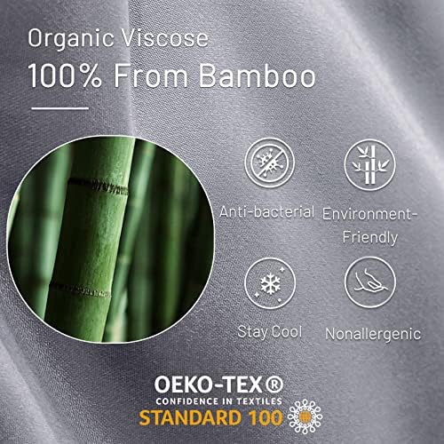 NEXHOME PRO Organik Doğal Bambu Soğutma Yorgan, Açık Gri Süper Kral Hafif Aşağı Alternatif Serin Nevresim Takımı,