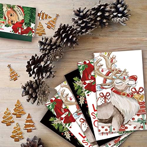 WeePaww 60 ADET Noel hediye Keseleri Goody Kağıt Torbalar Tatil Tasarım Hediye ikram çantaları Sınıflar için 3 desen