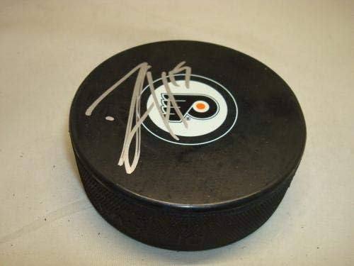 Michael Del Zotto İmzalı Philadelphia Flyers Hokey Diski İmzalı 1D İmzalı NHL Diskleri
