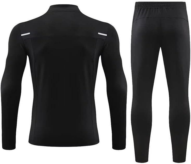 FORMD Yarım zip Stand-up Yaka Kazak Takım Elbise Sonbahar ve Kış Yeni İş Eğitim Kıyafetleri Spor Ceket, siyah-S