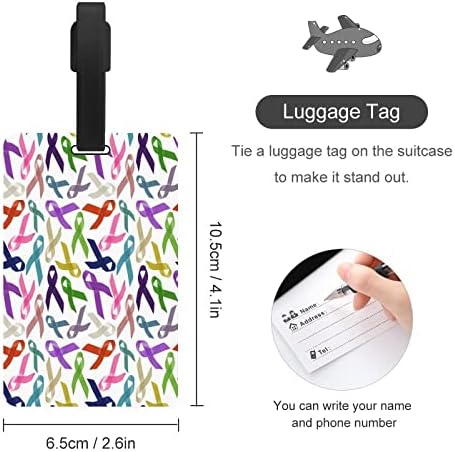 Farkındalık için çok renkli Şeritler Bagaj Etiketleri TPU Seyahat Bagajı Sevimli Etiketler KİMLİK Etiketi Bavul Tanımlayıcıları