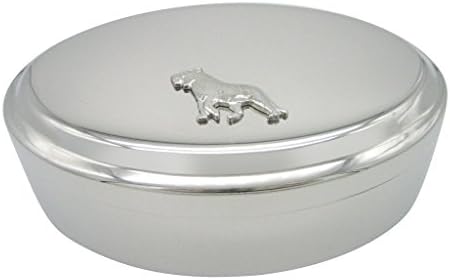 Gümüş tonlu Kaplan Kolye Oval biblo Mücevher kutusu