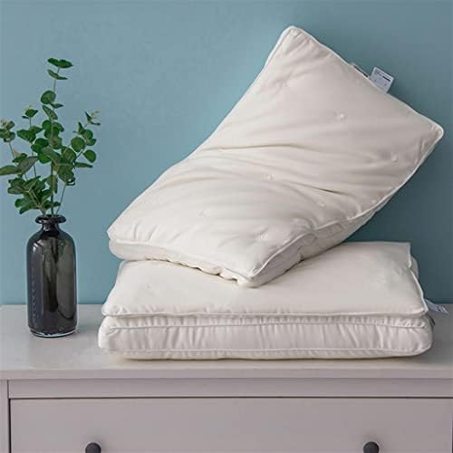 XBWEI Desen Doğal İpek Yastıklar Boyun Yastık Otel hafızalı yastık Sağlıklı Uyku hafızalı yastık (Renk: E, Boyut: