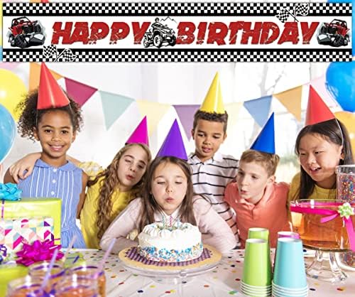 Büyük ATV Mutlu Doğum Günü Afiş, ATV Doğum Günü Partisi Malzemeleri Süslemeleri Çocuklar için, ATV Doğum Günü Partisi