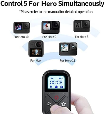 GoPro Mini Hero 11 Hero 10 9 8 GoPro Max için REYGEAK Akıllı WiFi Uzaktan Kumanda, Led Göstergeli Su Geçirmez Kamera
