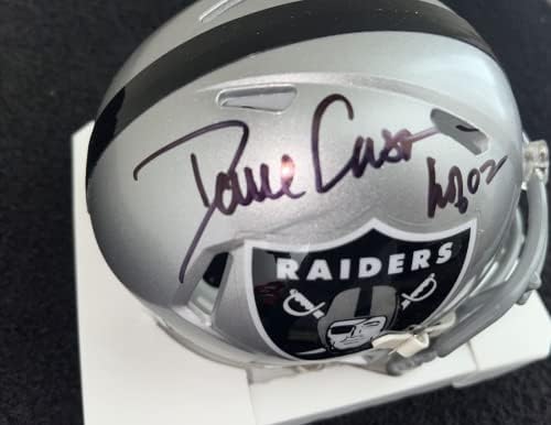 Dave Casper, Beckett Kimlik Doğrulamalı İmzalı Oakland Raiders Mini Kaskını İmzaladı