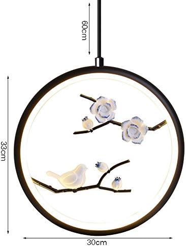 taimowei yaratıcı yuvarlak tek kafa alüminyum restoran avize çin tarzı reçine Birdie yüksek parlaklık Led cips lamba