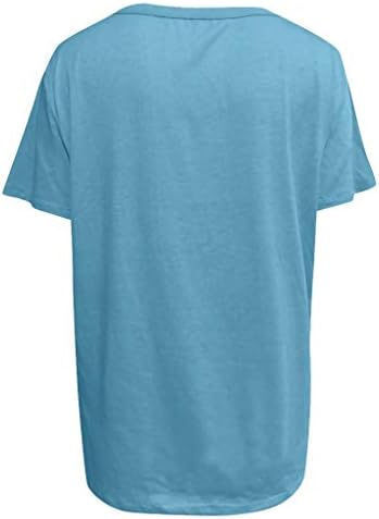 Yubnlvae Moda Rahat Rahat Artı Boyutu Çizgili Bayan Tişörtü Nefes Yaz T-Shirt Uzun Kollu Kare Boyun