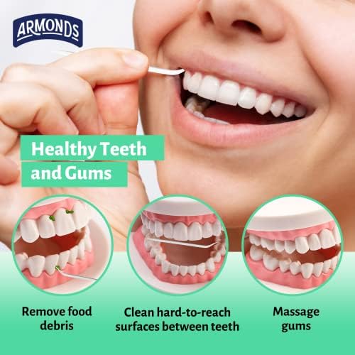 Armonds ProPicks Diş Temizliği için Orijinal Diş Seçtikleri-Diş ve Diş Etleri için Tek Kullanımlık Plastik Kürdan-Dişleri