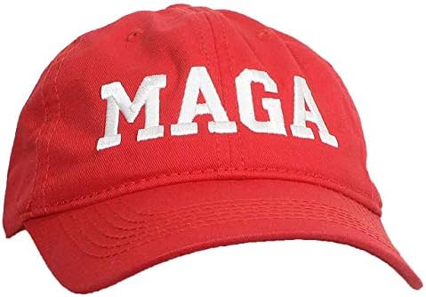 Tropik Şapkalar Yetişkin İşlemeli MAGA Trump 6 Panel Ballcap W/Strapback Kapatma
