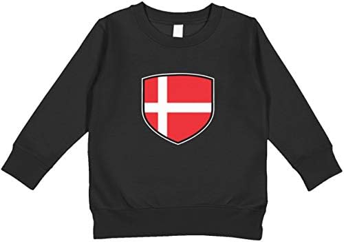 Amdesco Danimarka Kalkanı Danimarka Bayrağı Yürümeye Başlayan Çocuk Sweatshirt