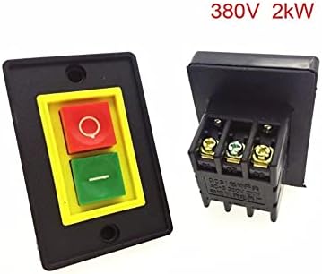 Wtukmo 5 Adet I / O Durdurma Başlangıç Anahtarı AC 380V 2KW AC - 3 Başlat basmalı düğme anahtarı On / Off QCS1, kırmızı