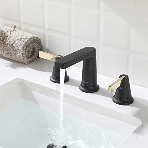 NEWATER 2-Kolu Pirinç Banyo lavabo musluğu 4-İnç Centerset Modern Banyo Vanity Musluklar 2-3 Delik Rv Ticari Lavabo