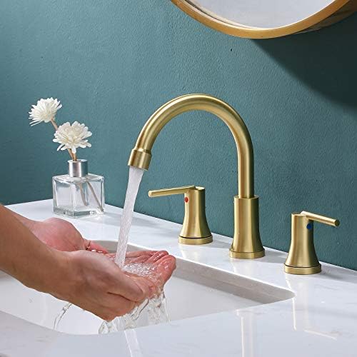 VESLA EV Modern Paslanmaz Çelik Yaygın 3 Delik Altın Banyo Musluk, Lavabo Banyo Vanity lavabo musluğu Su Hortumları