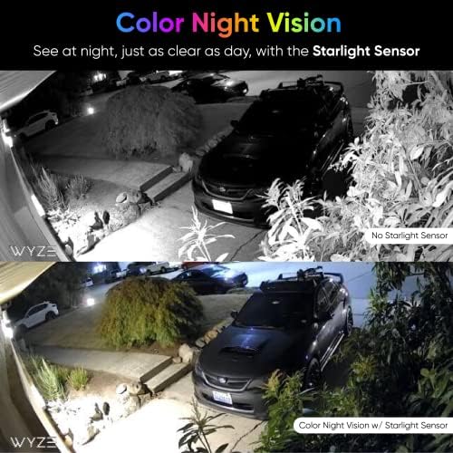 WYZE Cam v3 Renkli Gece Görüşlü, 2'li Paket ve Cam v2 1080p Pan/Tilt/Zoom Wi-Fi Kapalı Akıllı ev Kamerası, beyaz