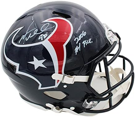 Mario Williams, Houston Texans Speed Authentic NFL Kaskını” 20061 Seçim Yazısıyla İmzaladı - İmzalı NFL Kaskları