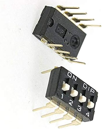 Aexit 5 Adet DIP Anahtarları 4 Pozisyon 2.54 mm Pitch 8 Pin IC Tipi DIP SPST DIP Anahtarları Anahtarı Siyah