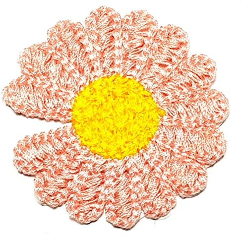 Kleenplus 3 adet. Papatya Çiçekleri Pembe İşlemeli Demir On Rozeti Dikmek Kot Ceketler Şapkalar Sırt Çantaları Gömlek