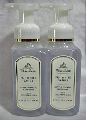 Bath and Body Works Fiji White Sands Sabunu, 8,75 Ons, 2 Paket Beyaz Kum, Vanilyalı Orkide ve Ilık Kehribar Kokulu