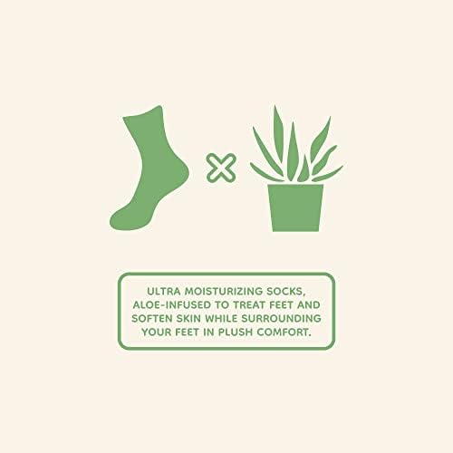 BambooMN Kadın Süper Aloe İnfüze Bulanık Naylon Spa Çorapları Kuru Ayaklar için