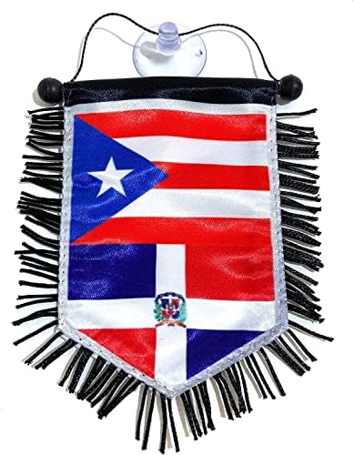Porto Riko bayrakları ve Dominik Cumhuriyeti bayrakları araba bayrağı ev dekorasyon aksesuarı Aile Aşk Hediye paketleri