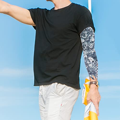 Yymobt Gerçekçi Kol Geçici Dövmeler Renkli Büyük Kol Dövmeleri 8 Sayfalık Ekstra Büyük Uzun Ömürlü Vücut Omuz Su