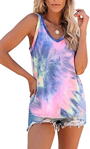 SAUKOLE kadın Kolsuz Yoga Egzersiz Tankı Üstleri Sevimli Baskılı Gevşek Fit Koşu egzersiz tişörtü