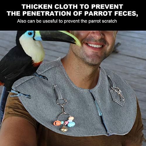 Papağan Eğitim Omuz Koruyucu Standı Asmak Halhal Çan Çok Fonksiyonlu Anti-Scratch Pet Omuz Bezi Şal (Rastgele Renk