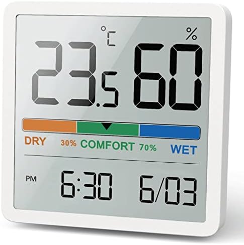 DOUBAO LCD Dijital Saat Nem Ölçer Kapalı Termometre Higrometre Ev Ofis Masaüstü Masa Sıcaklık ve Nem Ölçer (Renk: