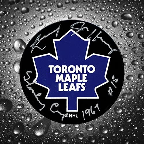 Larry Jeffrey Toronto Maple Leafs Logo İmzalı Disk-İmzalı NHL Diskleri