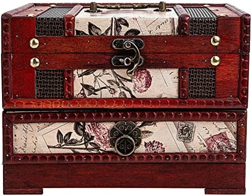 Cabilock Vintage Dekor Vintage Dekor makyaj kutusu Organizatör Kutusu Takı saklama kutusu Retro Tarzı Takı Çantası