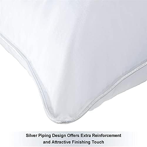MMLLZEL Beyaz Kaz Tüyü Yastıklar Uyku için Pamuk Kabuk Downproof Yatak Yastık (Renk: Bir, Boyutu: 65X65 CM )