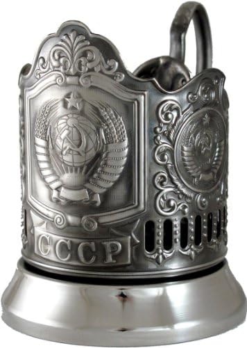 SSCB arması Rus çay bardağı tutacağı Podstakannik Sovyet tasarımı