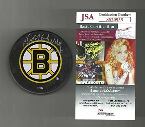 Don Cherry İmzalı Boston Bruins Hatıra Diski JSA COA İmzalı NHL Diskleri