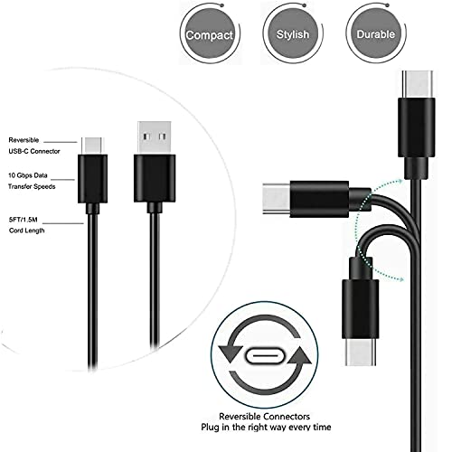 5FT USB Tip C Hızlı veri şarj aleti Kablosu Şarj Bloğu Kablosu için Uyumlu Blu View 3, Görünüm 2, G9, G90 Pro, G91