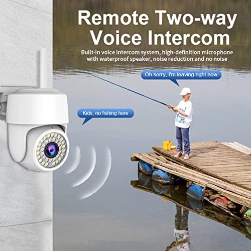 Wycnly HD Akıllı Güvenlik ev Kamerası, Gece Görüşlü 1080P 2.4 G WiFi Akıllı Kapalı, Açık Su Geçirmez 2 Yönlü Ses,