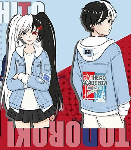 DHSPKN Anime Denim Ceketler Deku Izuku Todoroki Bakugou Hoodie Tişörtü Anime Cosplay Kostüm