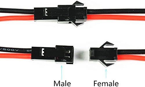 yueton 10 Pairs JST SM 2 Pins Fiş Erkek ve Dişi Kablo Konektörü