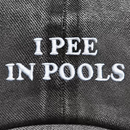 Komik Havuzlara İşiyorum Bere Şapka / beyzbol şapkası Erkekler Kadınlar için Kafatası Örgü Yüzmek Hediyeler Doğum