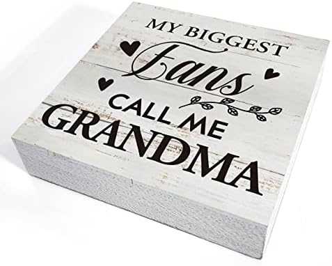 En Büyük Hayranlarım Bana Büyükanne Diyor Ahşap kutu işareti masa dekoru Rustik Büyükanne Tırnak Ahşap Blok Plak