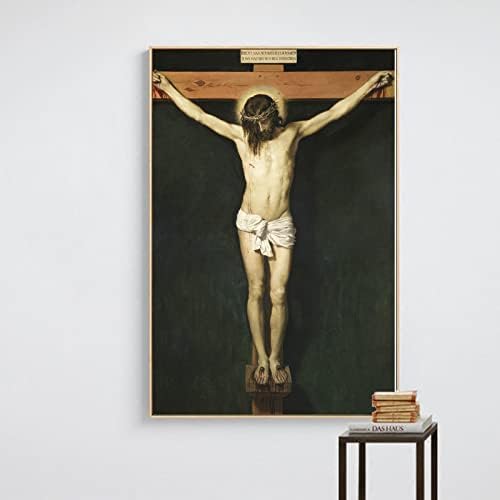 KWAY Mesih Çarmıha Diego Velazquez - Boyama İsa Çapraz Tuval Duvar Sanatı Çerçevesiz İsa Resimleri Baskı Posteri